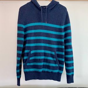 GAP blue stripped hoodie size L
